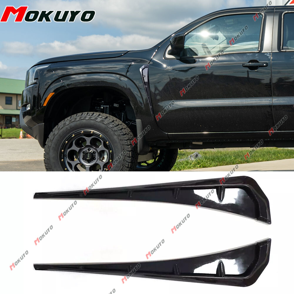 2X Sport Soft TPU Side Fender Airfoil Vent Trim For Nissan Titan Rogue Altima