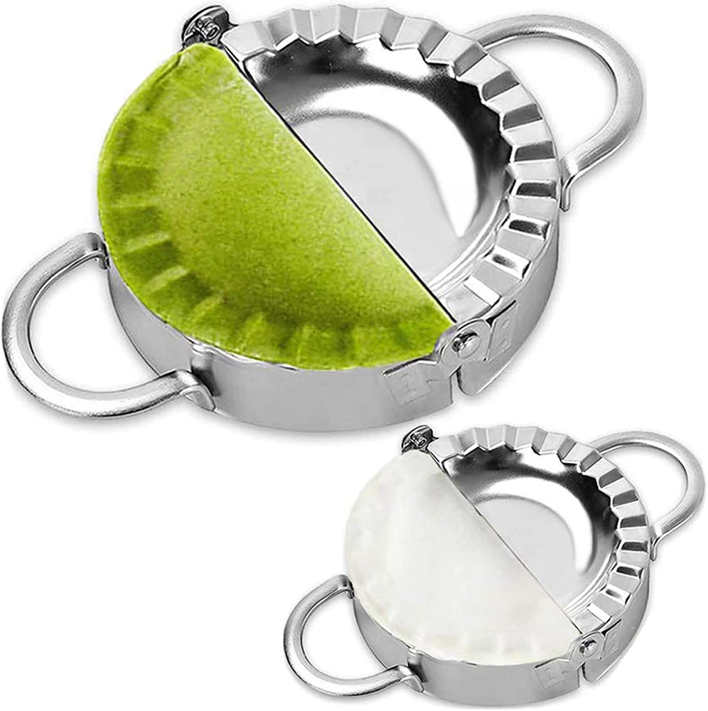 Stainless Steel Dumpling Ravioli Maker Press,Auam 2 Pack Pierogi Mold - Wonton M