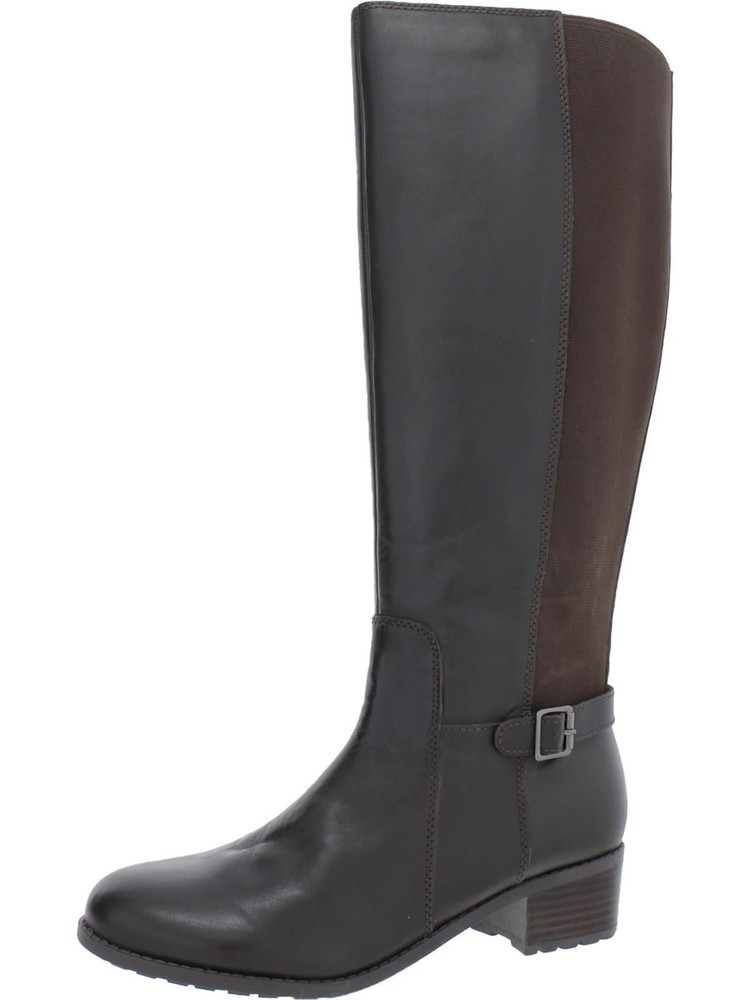 EASY SPIRIT Womens Brown Chaza Round Toe Block Heel Leather Riding Boot 6 M WC