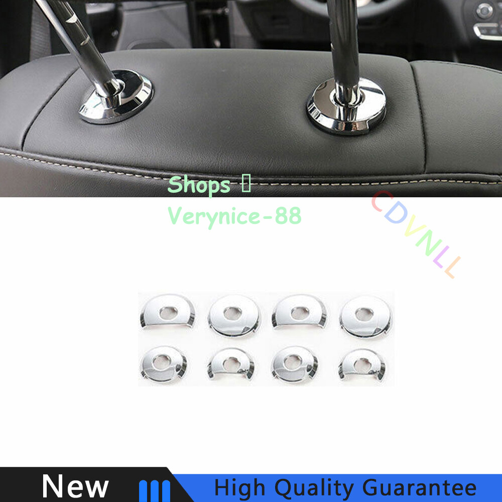For Jeep Cherokee 2014-2020 Chrome Silver Seat Headrest Switch Button Cover Trim