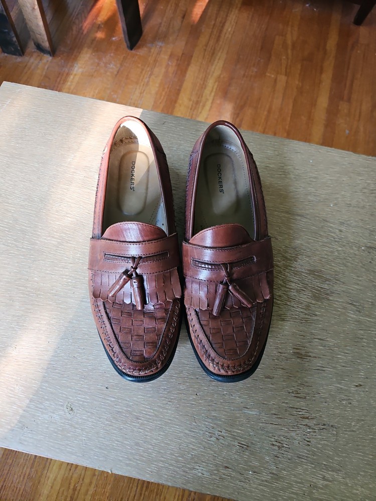 Dockers Mens Dress Shoes with Tassels Brown Leather Size 9M