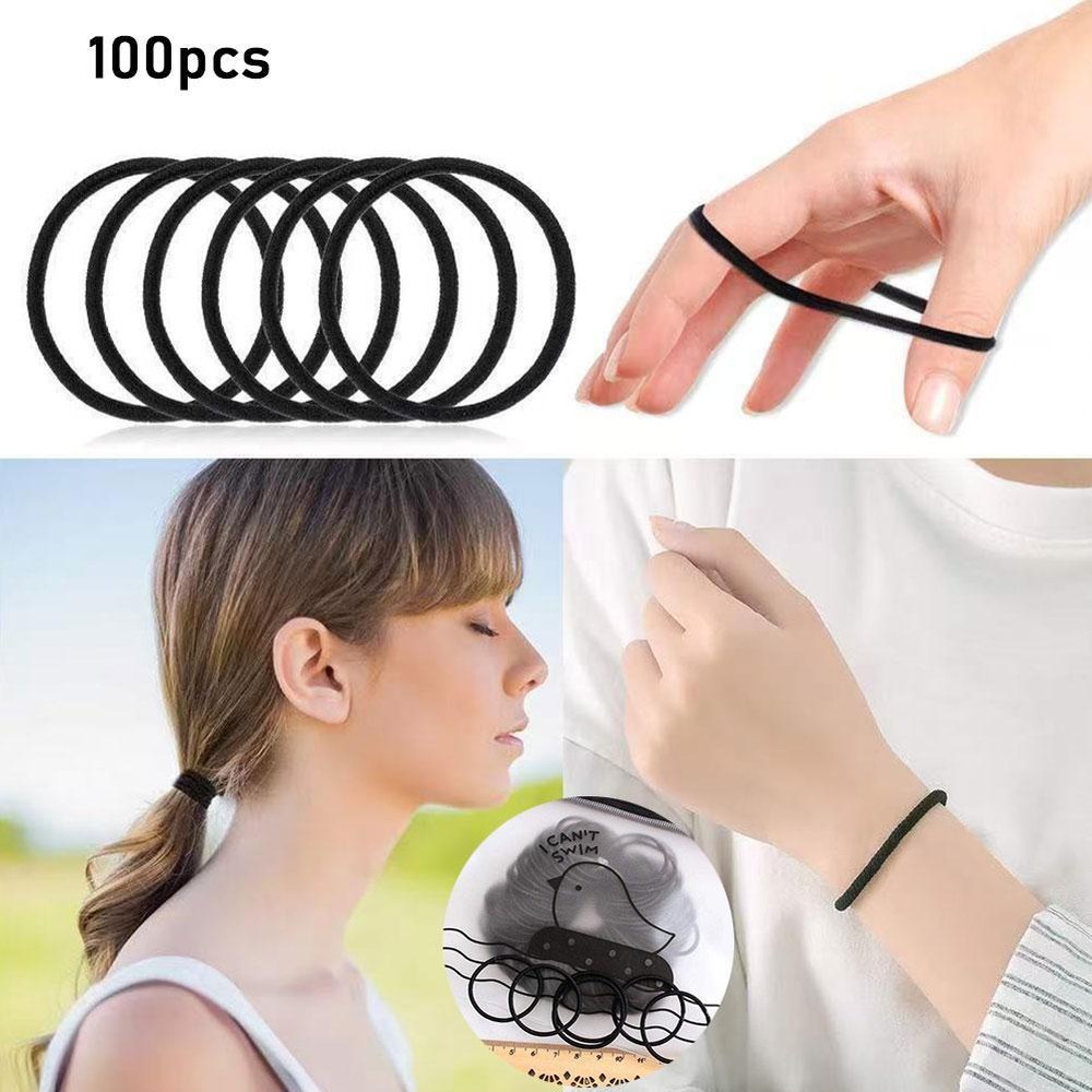 Pack of 100 pieces Korean style hair bands for women hair band with bag T7N7