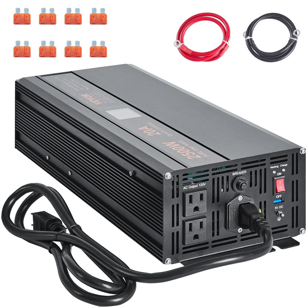 2500W Sump Pump Battery Backup with Inverter LCD Auto Switch
