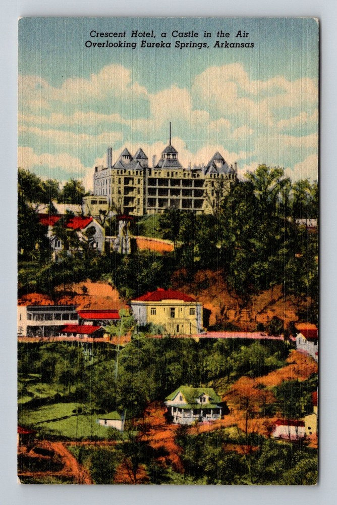 Eureka Springs, AR-Arkansas, Crescent Hotel Castle In Air Vintage Postcard