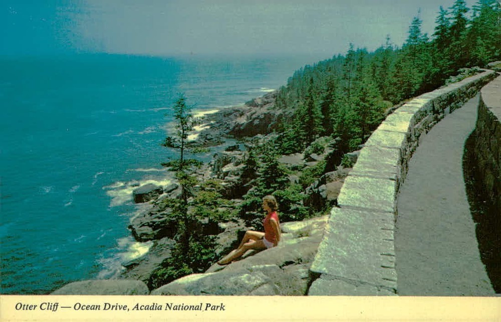 Otter Cliff Acadia National Park Maine Postcard - View From Summit-image