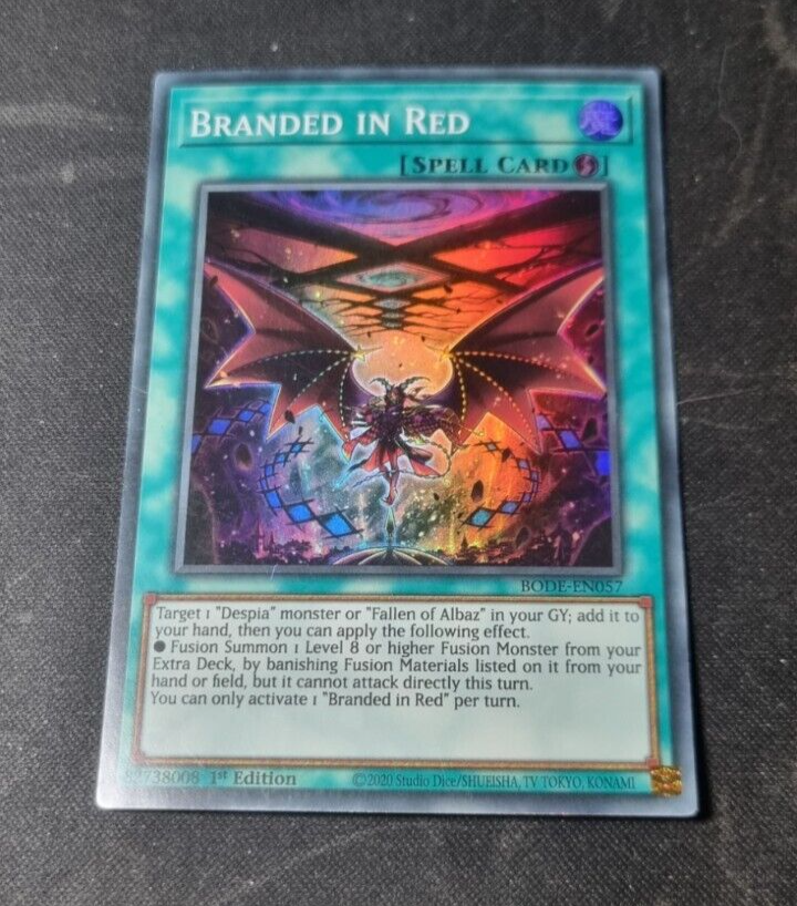 BODE-EN057 Branded in Red Super Rare 1st Edition NM Yugioh Card