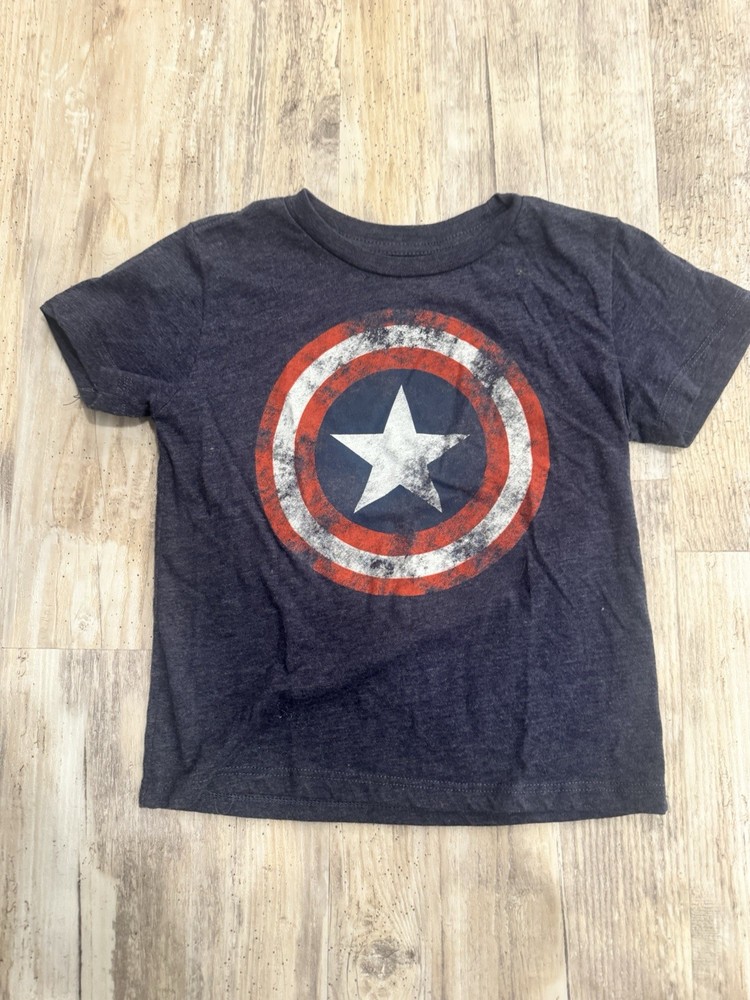 Marvel T-Shirt Toddler Size 4T Captain America Graphic