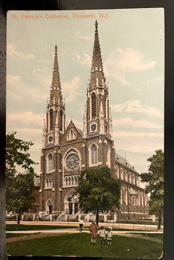 Vintage Postcard 1907-1915 St. Patrick's Cathedral, Elizabeth, New Jersey