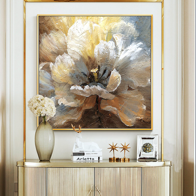 Nordic Light Flower Hand Painting Wall Paintings Decorative Painting The Room