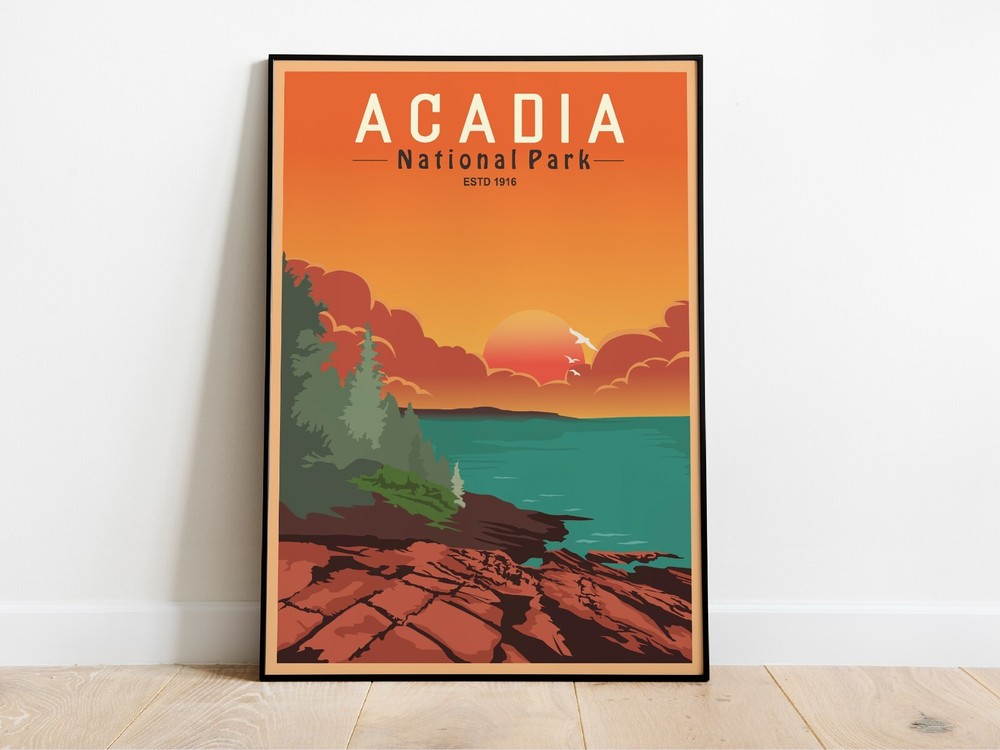 Acadia National Park Travel Print-Home Decor-image