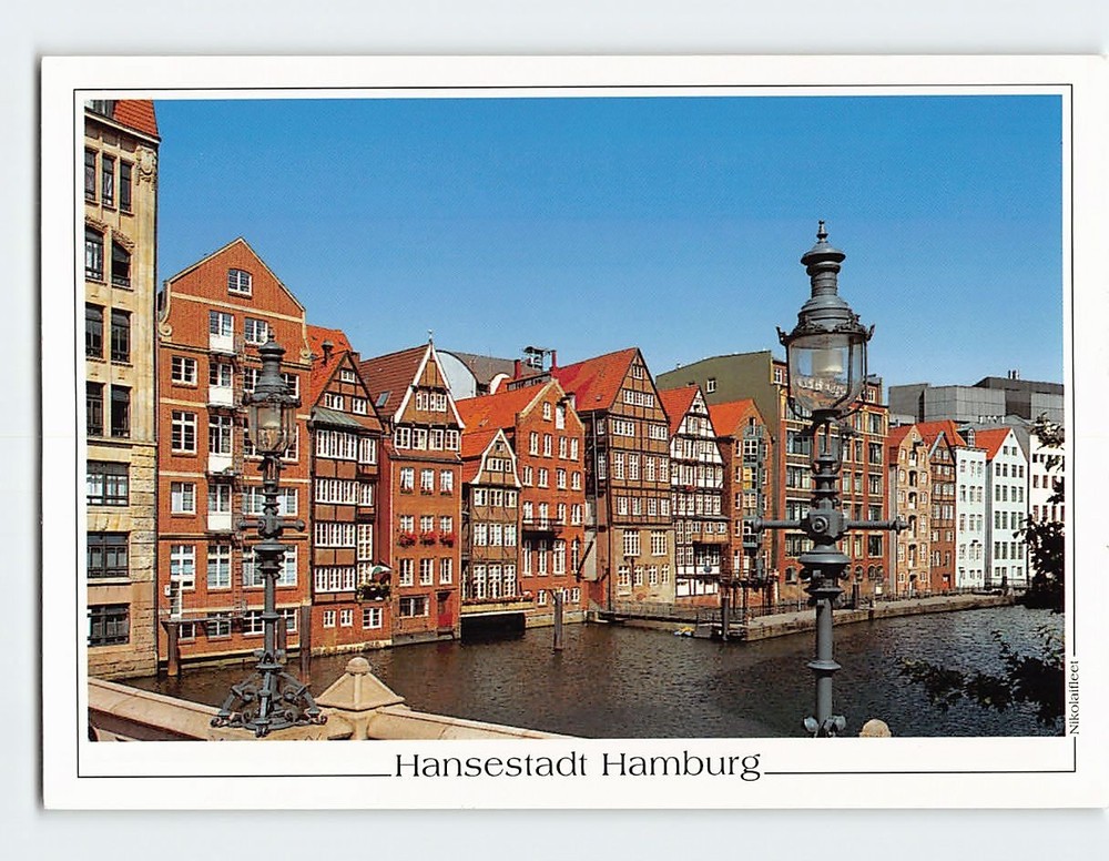 Postcard Nikolaifleet Hamburg Germany