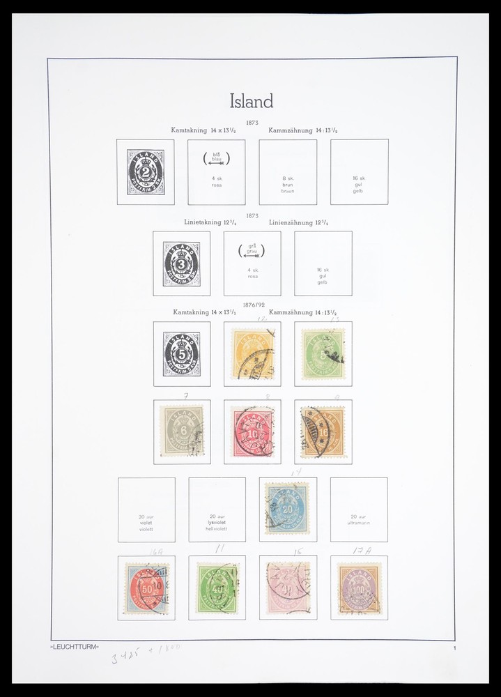 ICELAND 1871-2001 Used in Lighthouse Album Stamp Collection