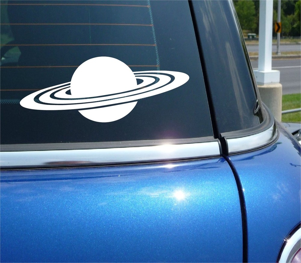 Saturn Planet Rings Space Decal for Car Window Galaxy Design