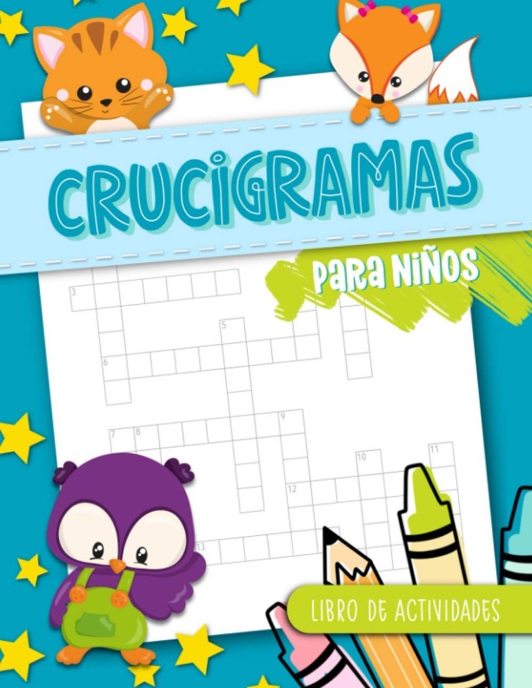 Crucigramas para niños - Libro de actividades (Spanish Edition)