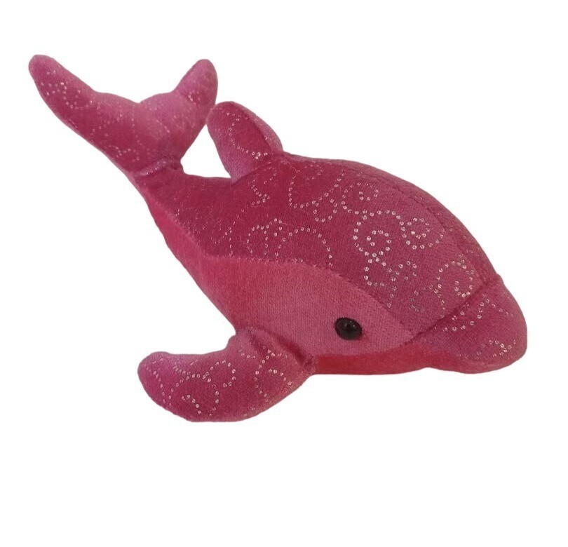 Aurora World Stuffed Animal Dolphin Pink 8.5 Inch Plush Soft Adorable Black Eyes