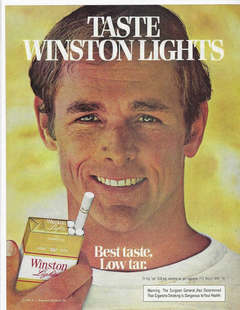 Taste Winston Lights Cigarettes Original Print Ad