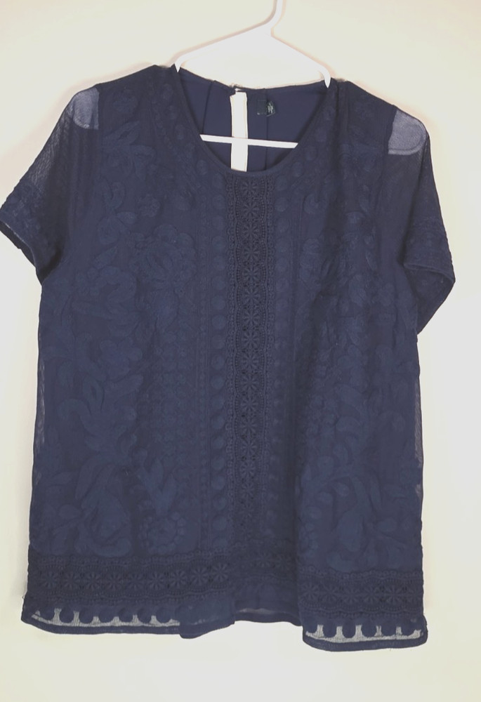 Lauren Ralph Lauren large blue blouse