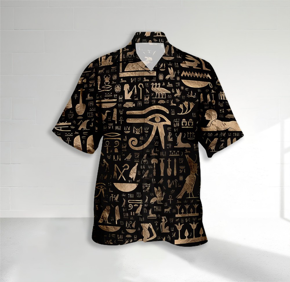 Antiguo Egipto 3D Camisa Hawaiana Aloha Verano Playa Camisa Verano Regalo