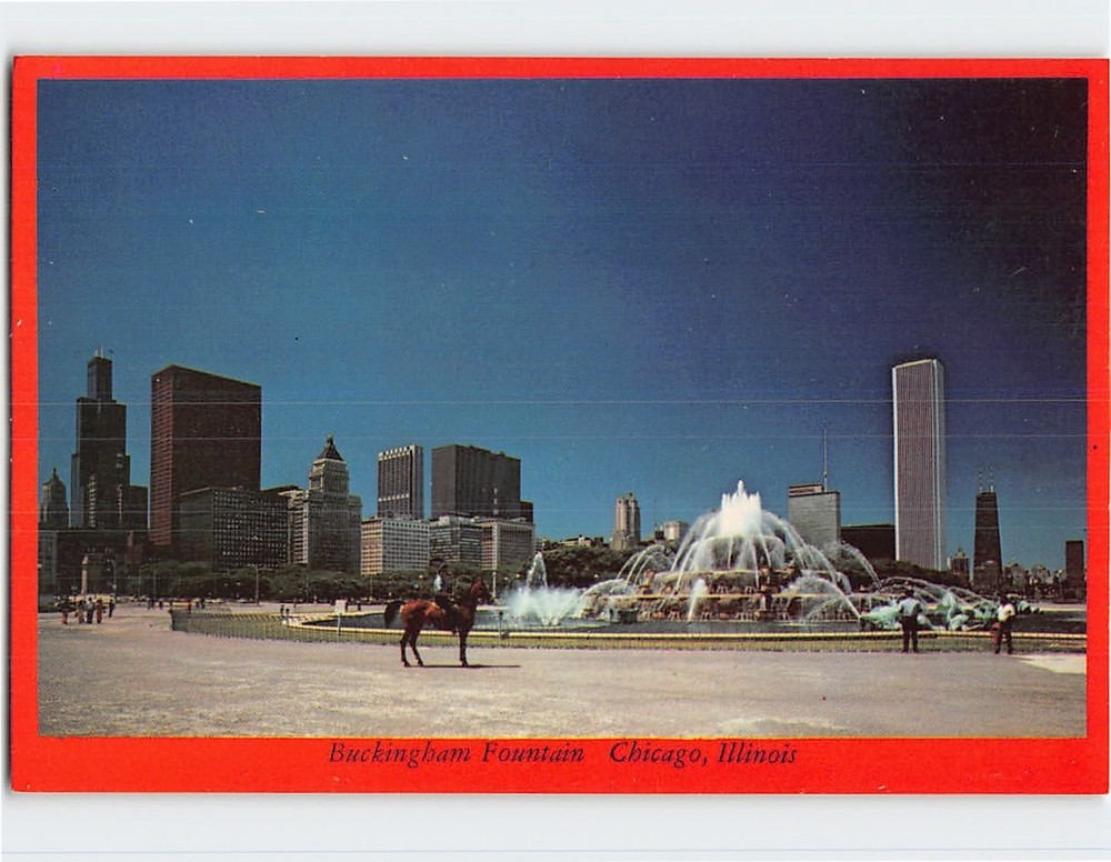 Postcard Buckingham Fountain Chicago Illinois USA