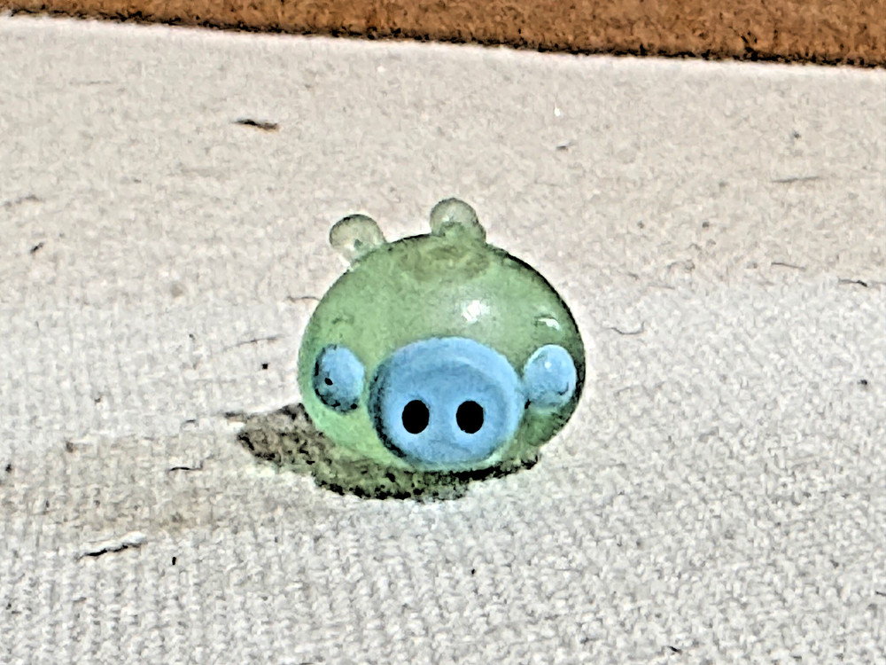 Angry Birds Pig Squishy Toy Green Piggy Stress Ball Soft Squeeze Figure