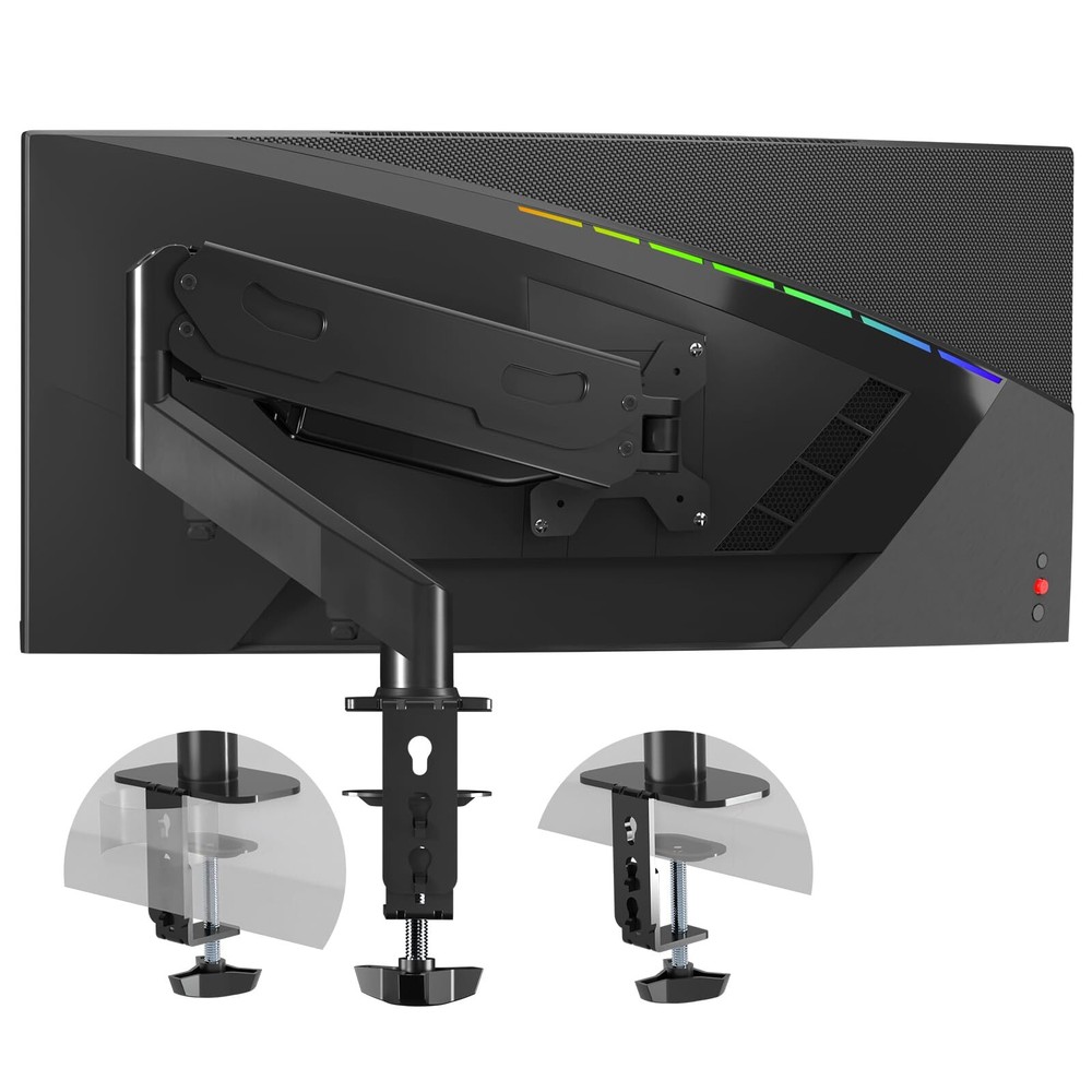 Gas Spring Monitor Arm 32 Inch Single Monitor Mount Single Monitor Arm Single Mo