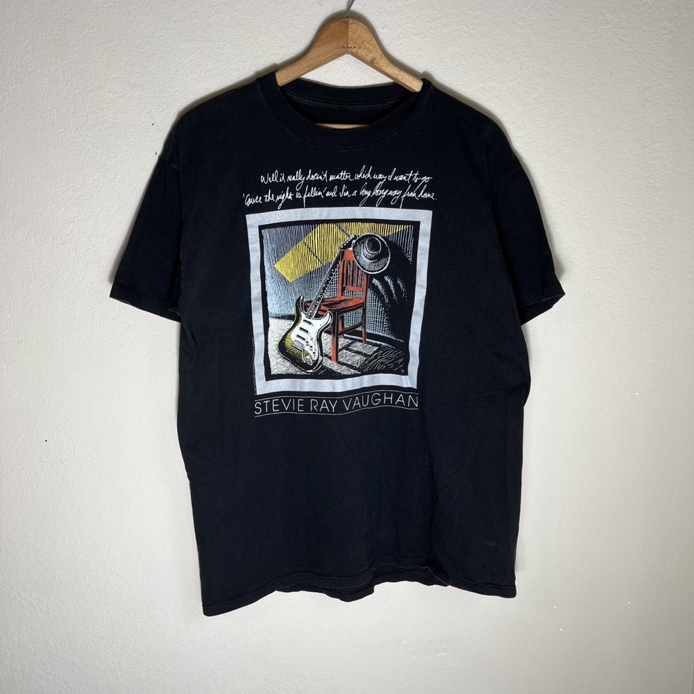 1990 Stevie Ray Vaughan Tribute T Shirt Size XL Made In USA