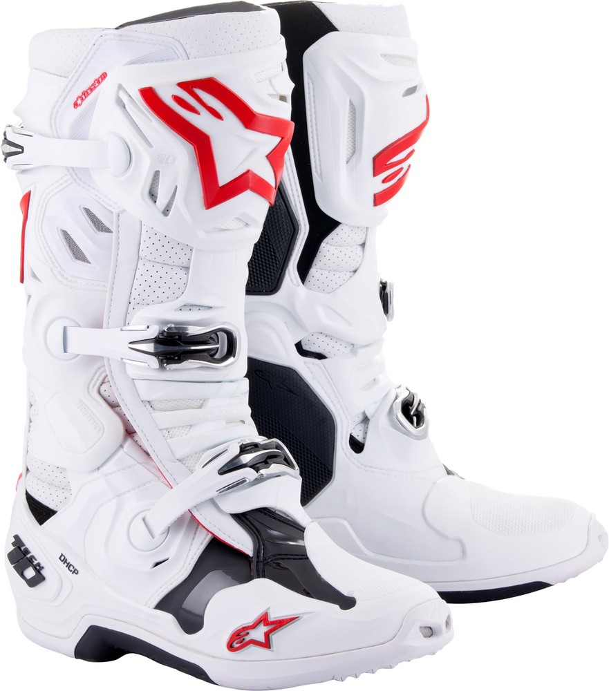 Tech 10 Supervented Boots White/Bright Red Sz 8