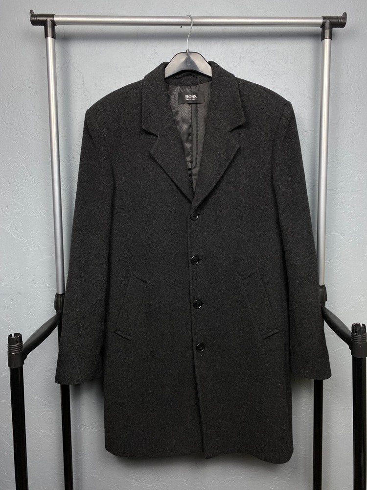 Hugo Boss Vintage Mens Wool Coat Jacket Size L