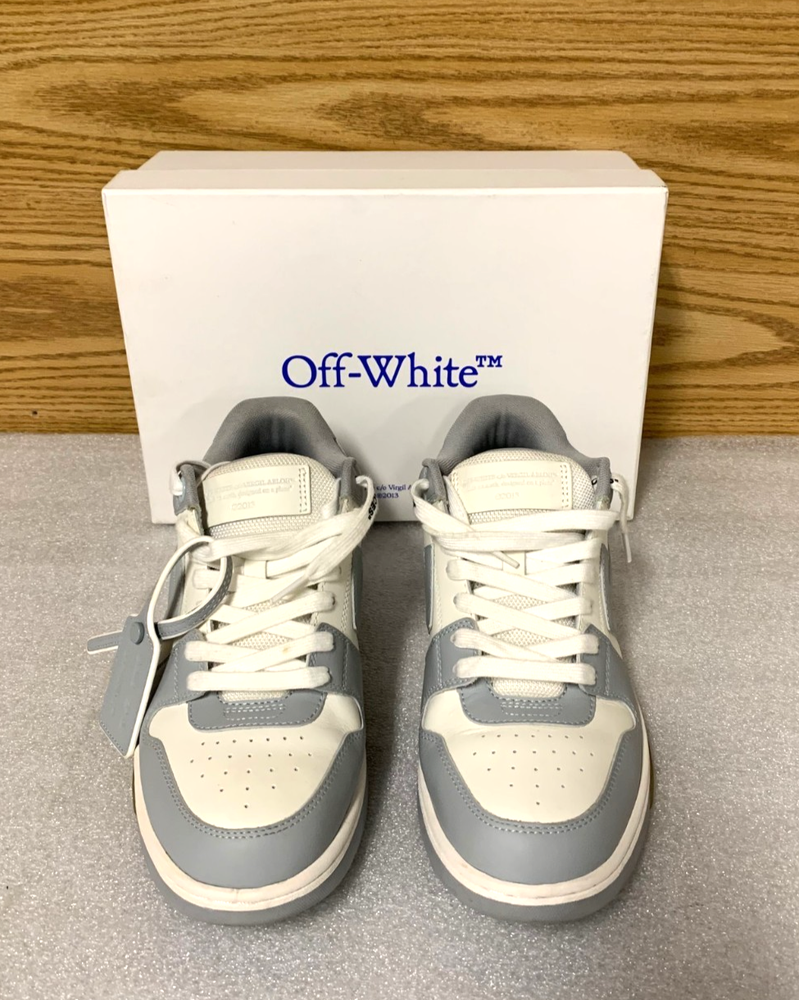 OFF-WHITE White & Gray Out Of Office Sneakers  size 42