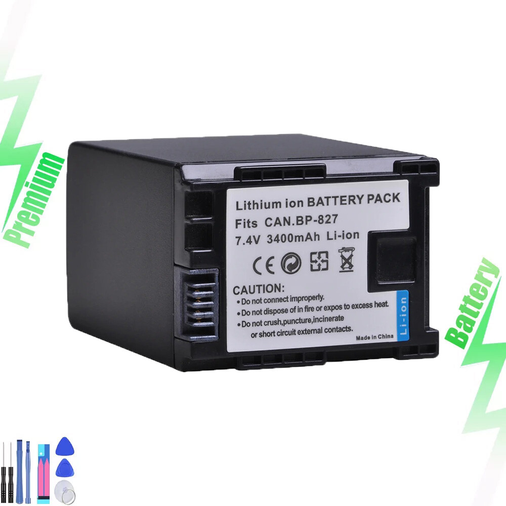 Replacement Battery for Canon BP-827 (3400mAh)-