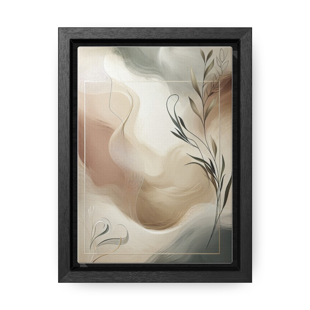Vertical Canvas Art, Serene Earth Tones Abstract Wall Decor, Gallery Wrap,
