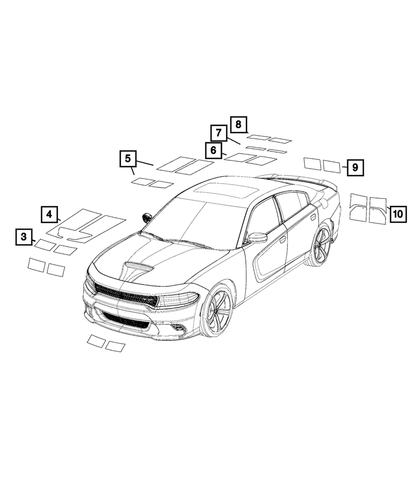 Genuine Mopar Decklid Decal 6UQ45XXXAA