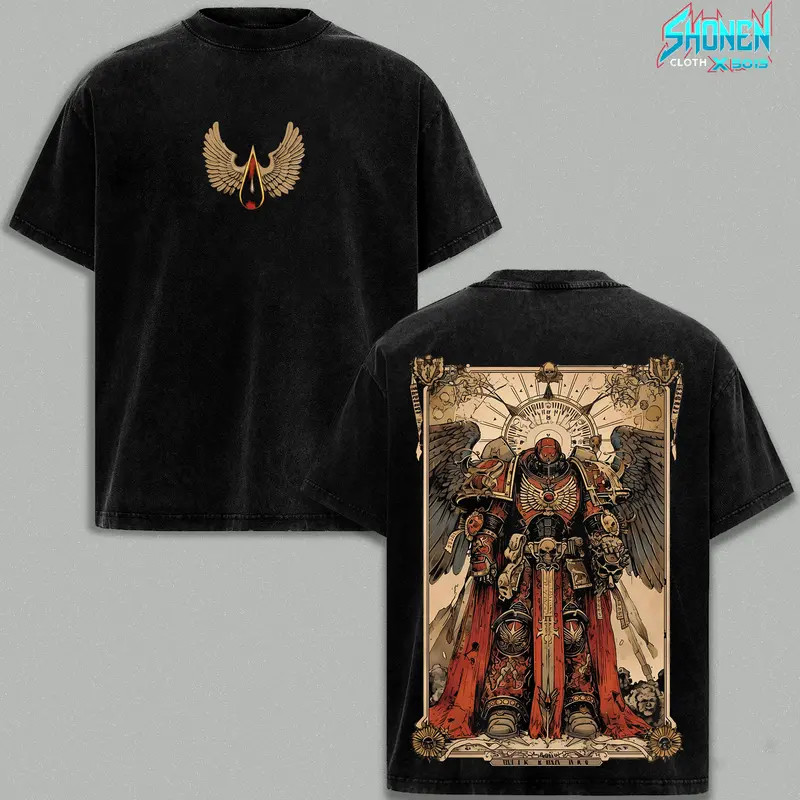 Warhammer 40K Blood Angels T Shirt Space Marine Chapter Graphic Tee Grimdark