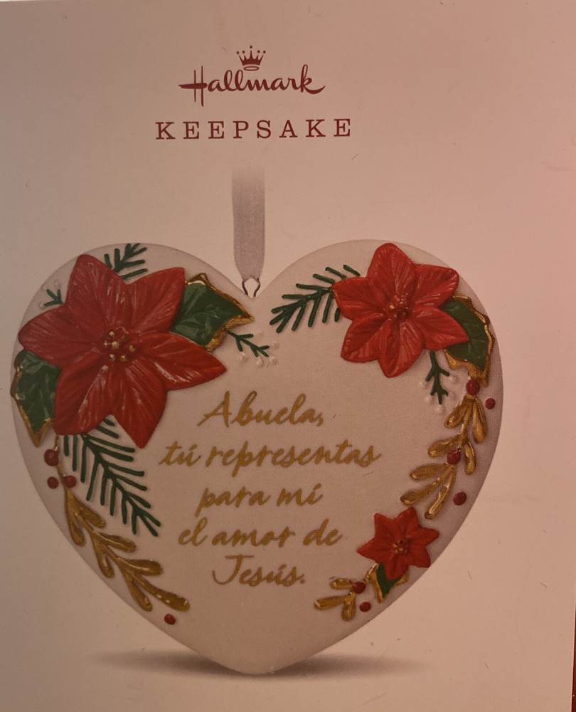 2018 Hallmark Keepsake ABUELA Porcelain Christmas Ornament New In Box-image