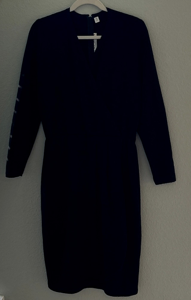 Vintage St. John ~ Classic Black Dress ~ 10 ~ Santana Knit