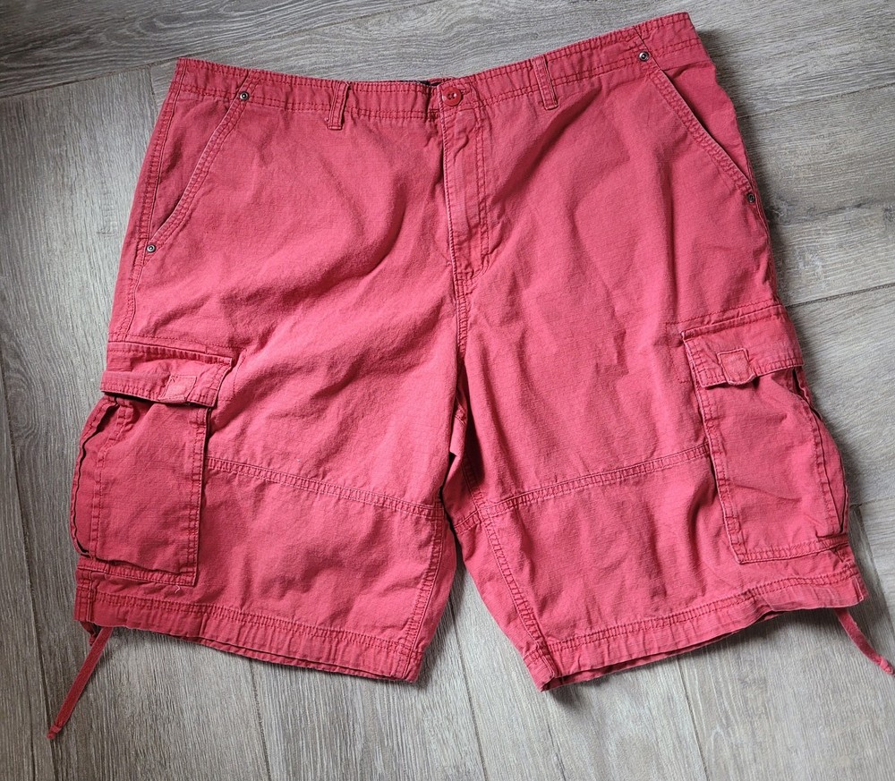 OP Ocean Pacific Shorts Men’s Size 42 Red Cargo Paratrooper Ripstop Vtg Y2K