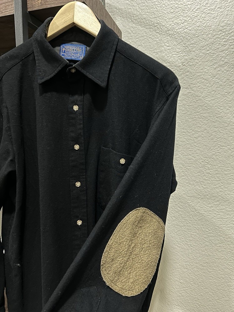 Vintage 60s USA Pendleton Button Up Wool Elbow Patch Mens size M