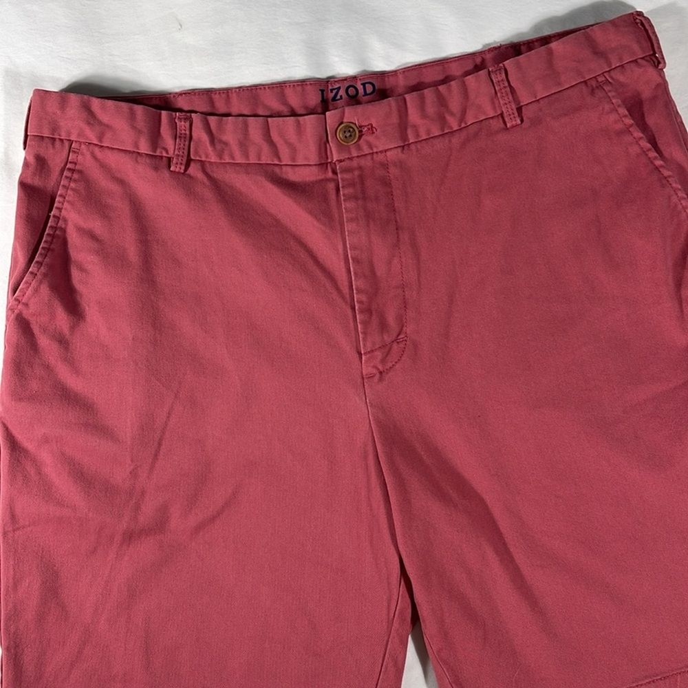 Izod mens weathered rose basic flat front 9