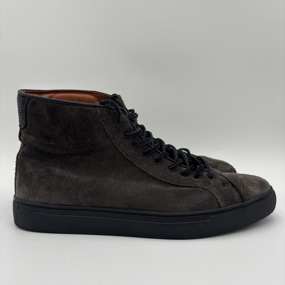 Frye Men's Walker High Top Lace Up Sneakers Slate Suede Size 10.5 M Gray
