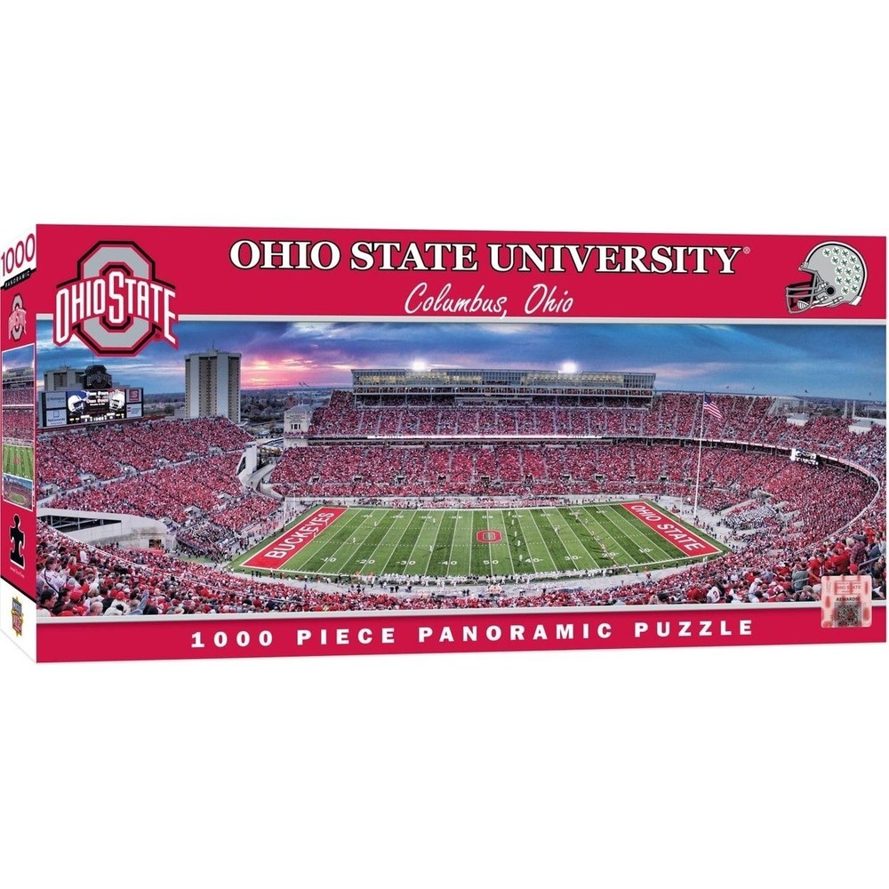 Ohio State Buckeyes 1000 Piece Panoramic Jigsaw Puzzle 13X39 Recycled Material