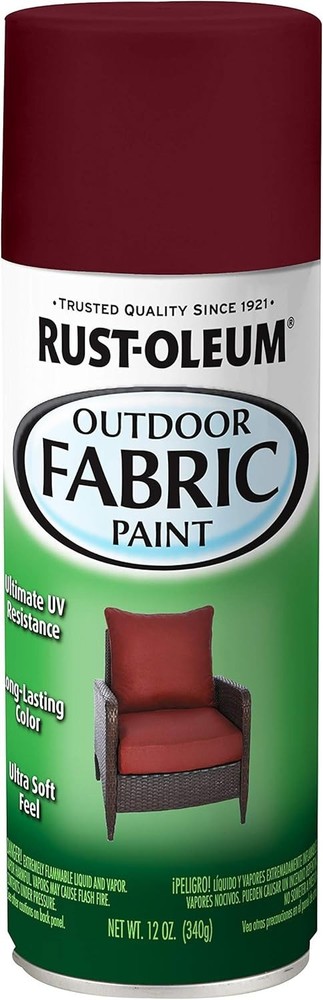 Rust-Oleum 358831 Outdoor Fabric Spray Paint, Dark Red, 12 Oz (Pack of 1)