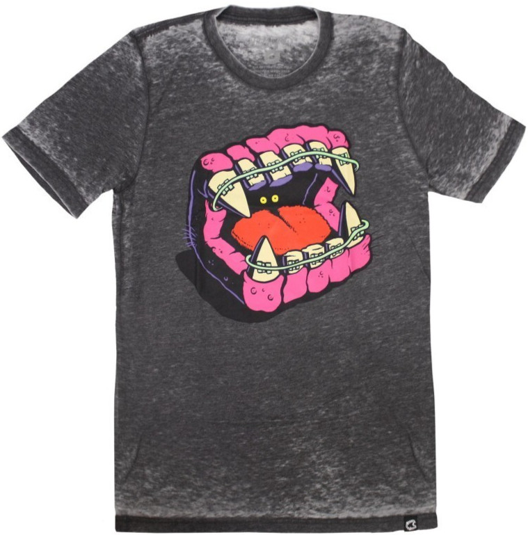 NEW Creepy Co. TEENAGE VAMPIRE Chompers Teeth Braces T-Shirt Tee XS Extra Small