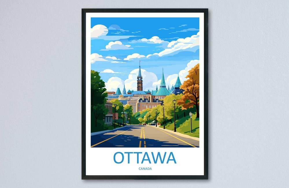 Ottawa Travel Print Wall Art Ottawa Wall Hanging Home Dcor Ottawa Gift Art