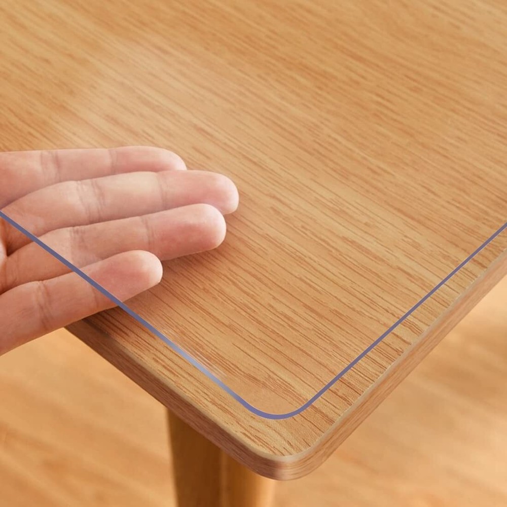 VeeCano 60X120 Inch Clear Plastic Table Protector Pad Wipeable Vinyl PVC Tabl...