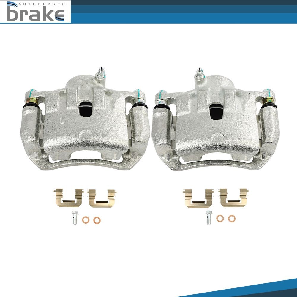 2Pcs Front Disc Brake Calipers w/ Bracket For 2014 2015 2016 2017 2018 Kia Forte