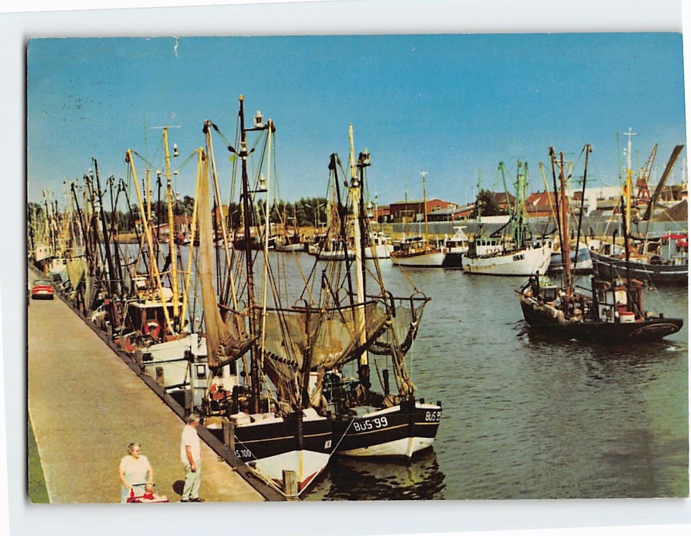 Postcard Fischereihafen Nordseeheilbad Büsum Germany