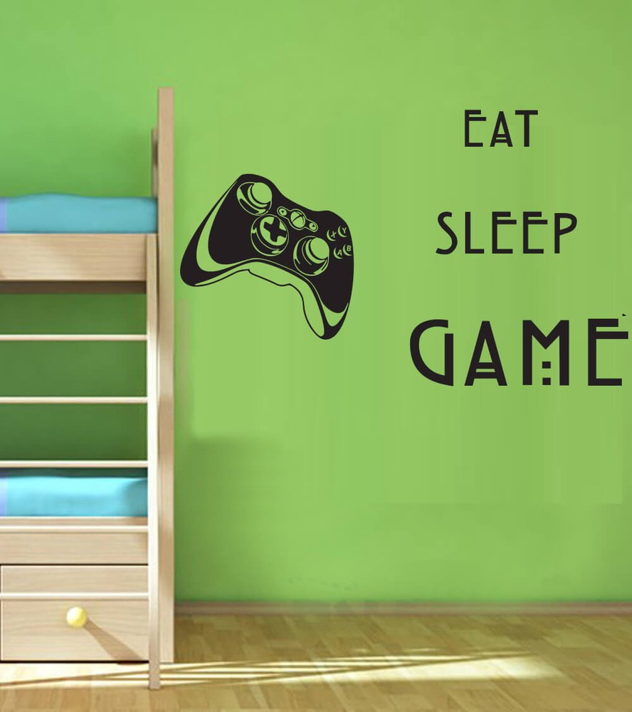 GAME, SLEEP, EAT, Game controller Removable Wall Decal Wall sticker