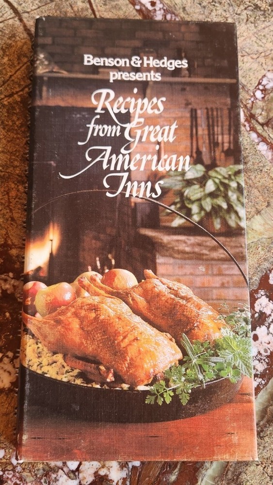 1981 Recipes From Great American Inns Cookbook Benson & Hedges VTG HC