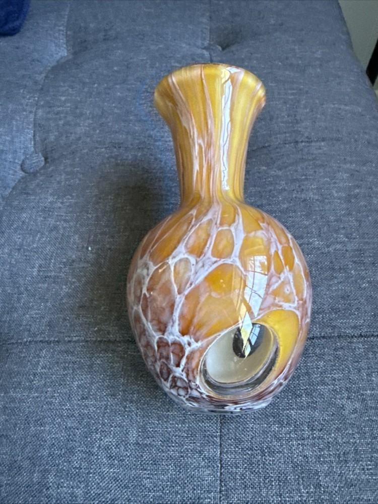 Seguso Glass Vase Murano Mid-Century Art Glass