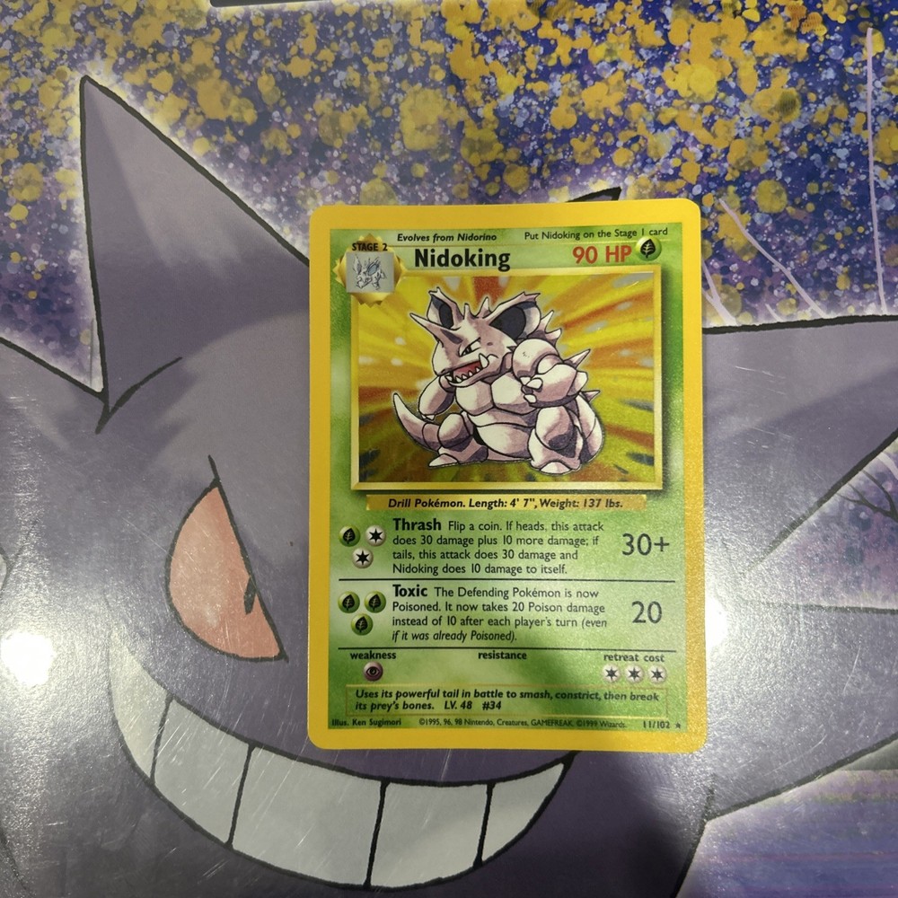 Pokemon Nidoking Holo Base Set 1999 11/102